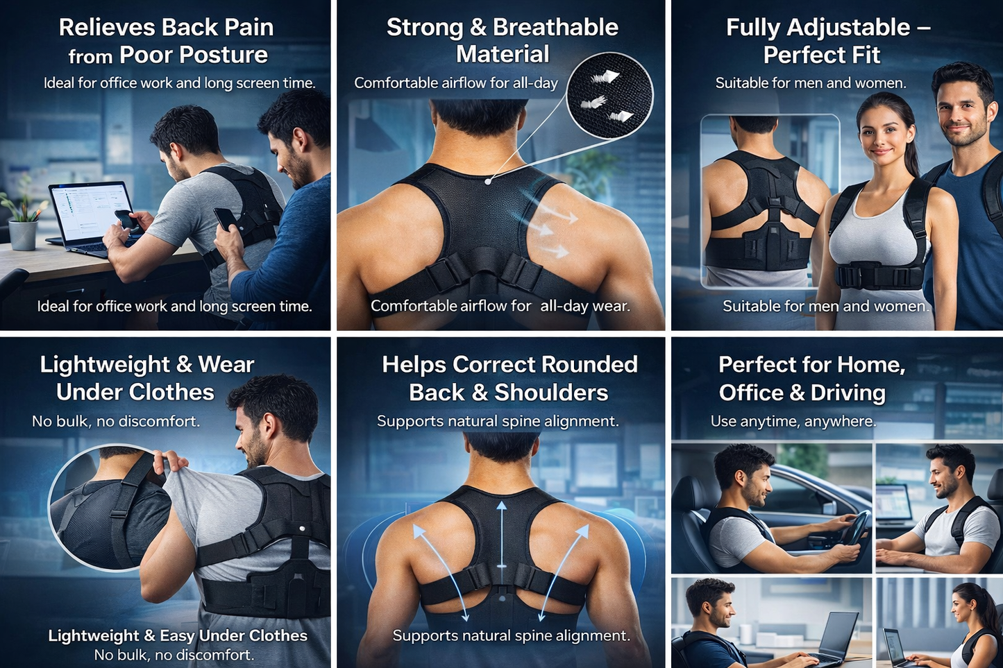 Posture Corrector Belt – Unisex